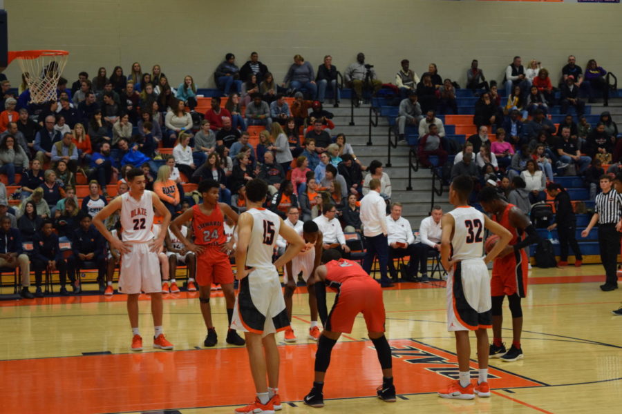 Blackman Basketball team in action.