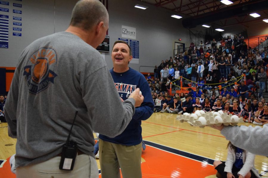 Mr. Reed at the ALS pep rally.