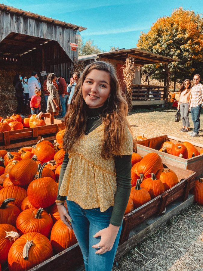 Maddy Williams at the pumpkin patch.