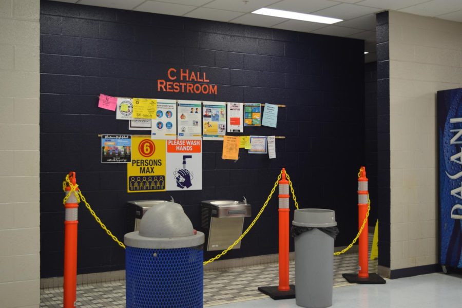 C-Hall bathroom closed due to vandalism-turned-flooding 