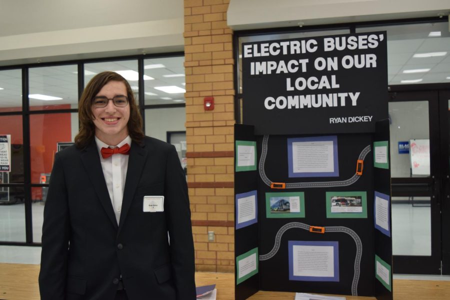 Ryan Dickey researched electric buses impact on our local community.