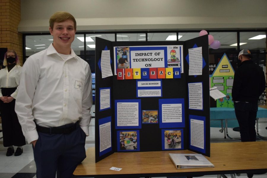 Lucas Bowden researched how literacy has been affected by technology.