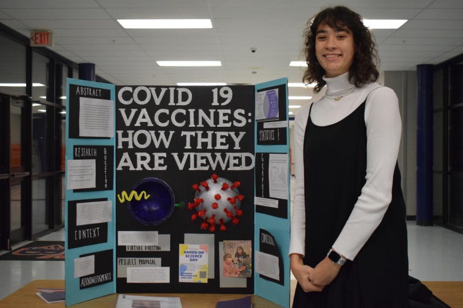 Abigail McWilliams researches COVID-19 vaccines and how they are viewed.