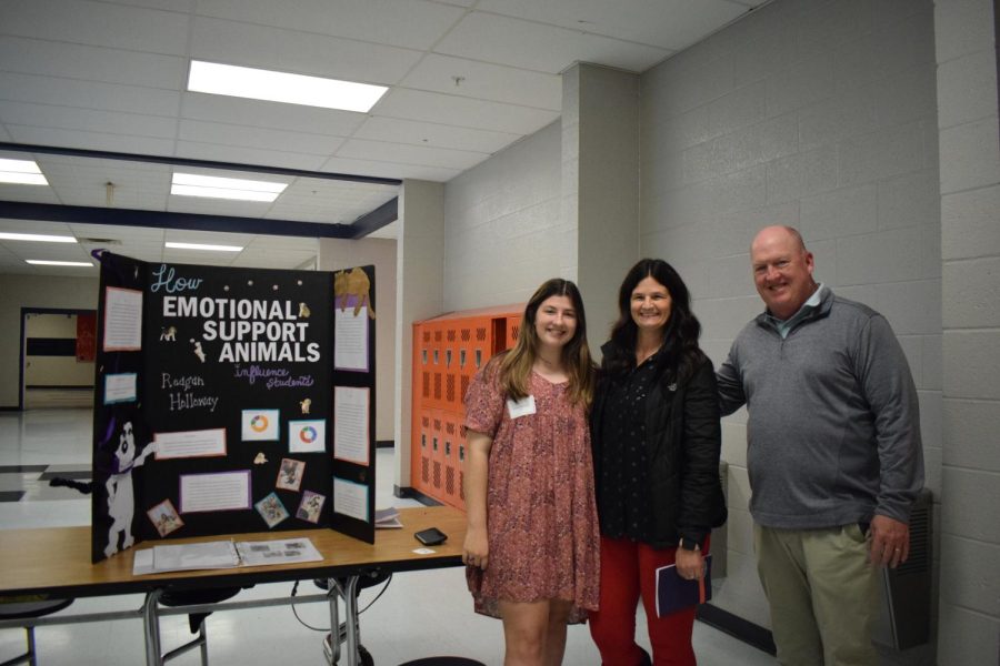 Reagan Holloway researched how emotional support animals influence students mental health. 