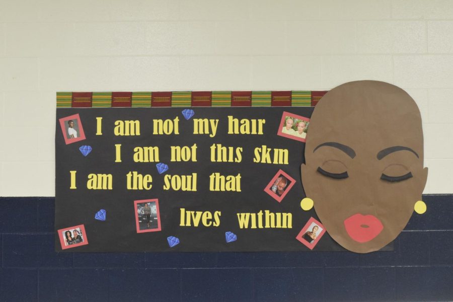 Winner of best visual impact for the Black History Month door decoration contest.
Clubs and classes drew inspiration from Black leaders for their posters and art.