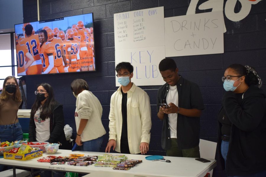 Key Club offers drinks and candy for students to purchase.