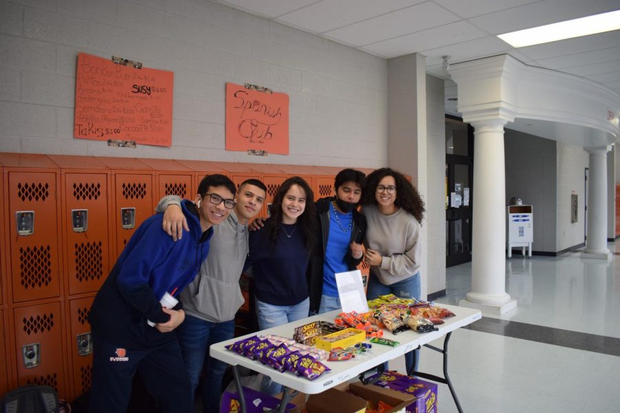 The Spanish Club booth sells snacks.
