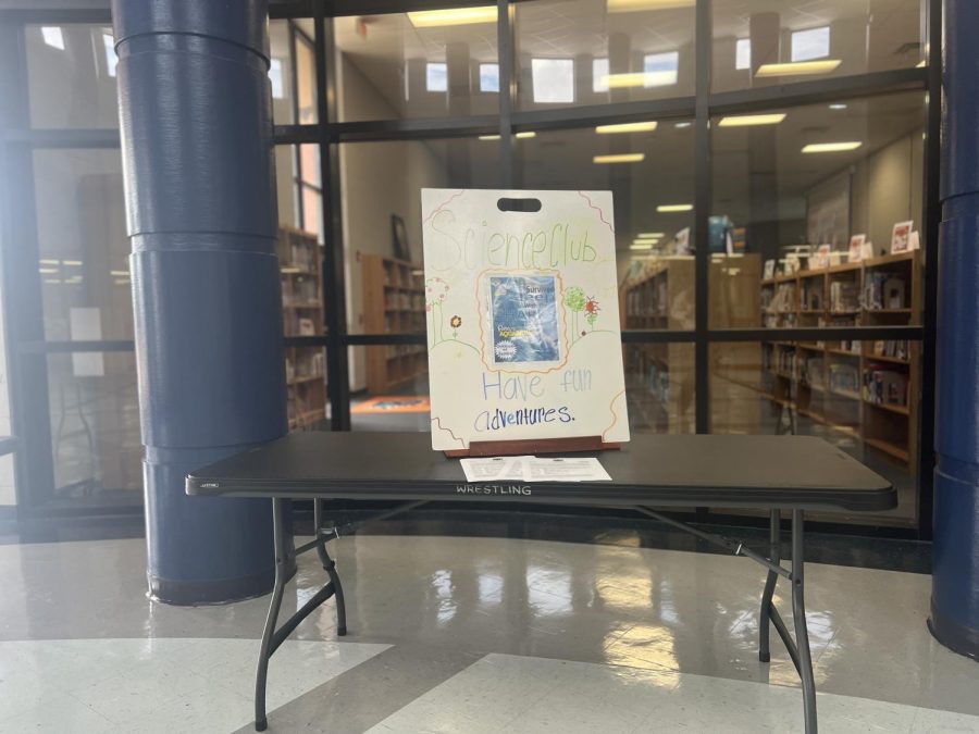 A picture of the science club poster.