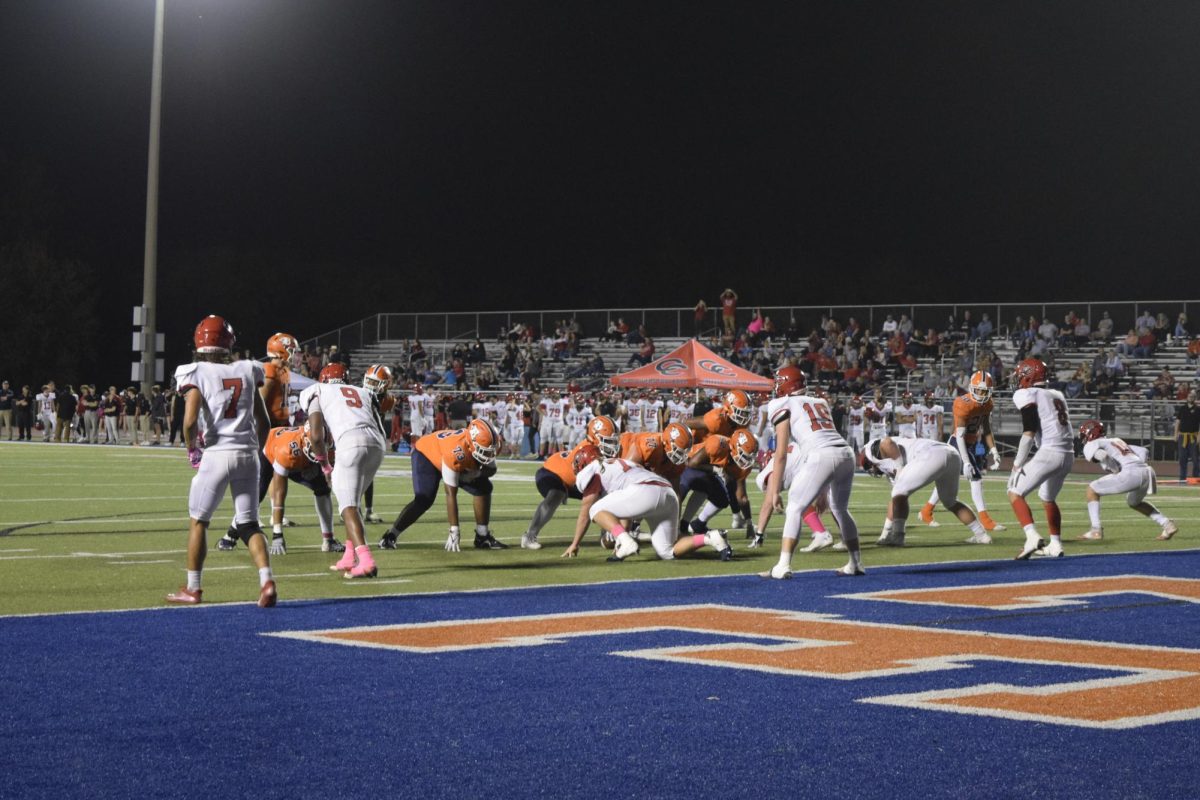 Blackman fighting for touchdown in the red zone. 