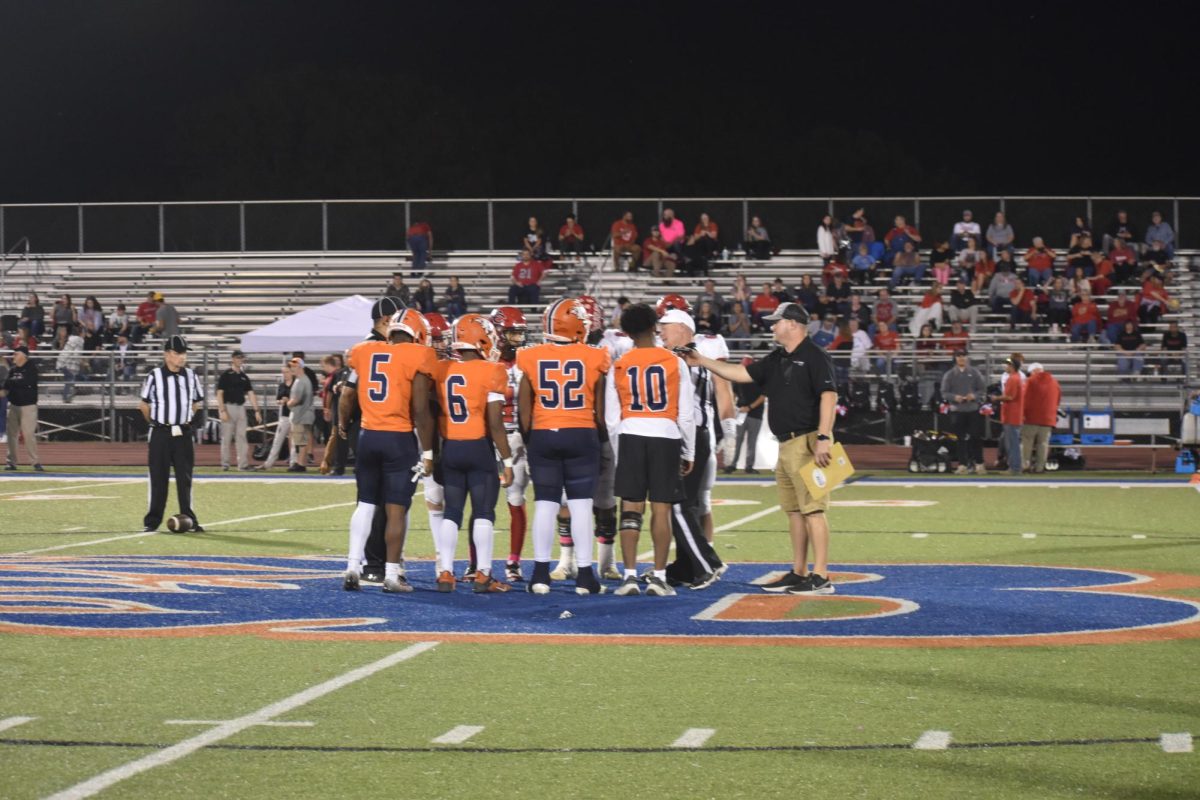Blackman at midfield for the coin toss