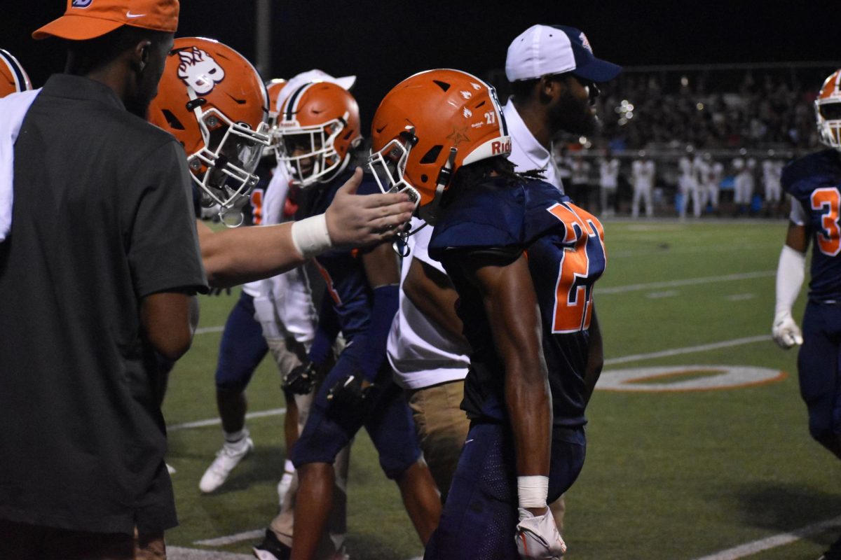 Emory Harris after blocking a punt.