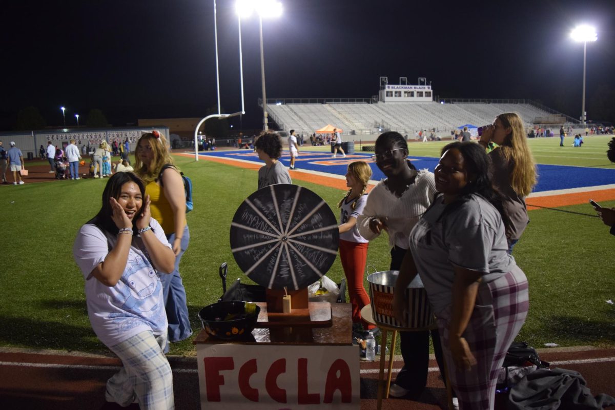 FCCLA playing their spinning wheel game