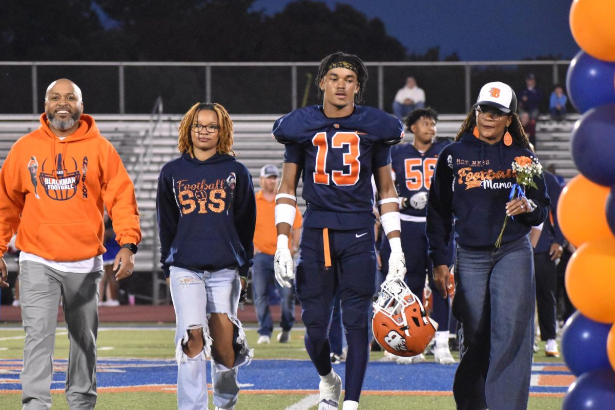 Senior Jalen Anderson being recognized