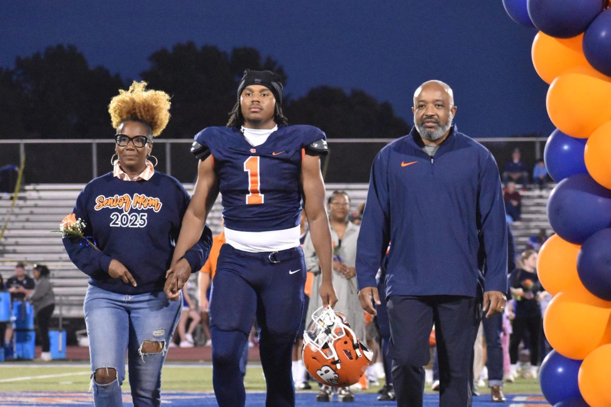 Senior Ethan Carson being recognized 