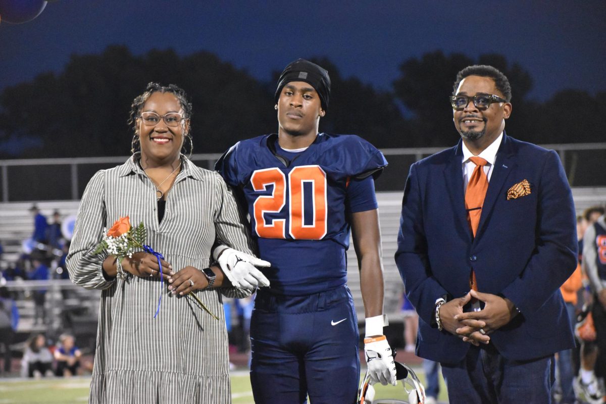 Senior Brayden Carter being recognized.