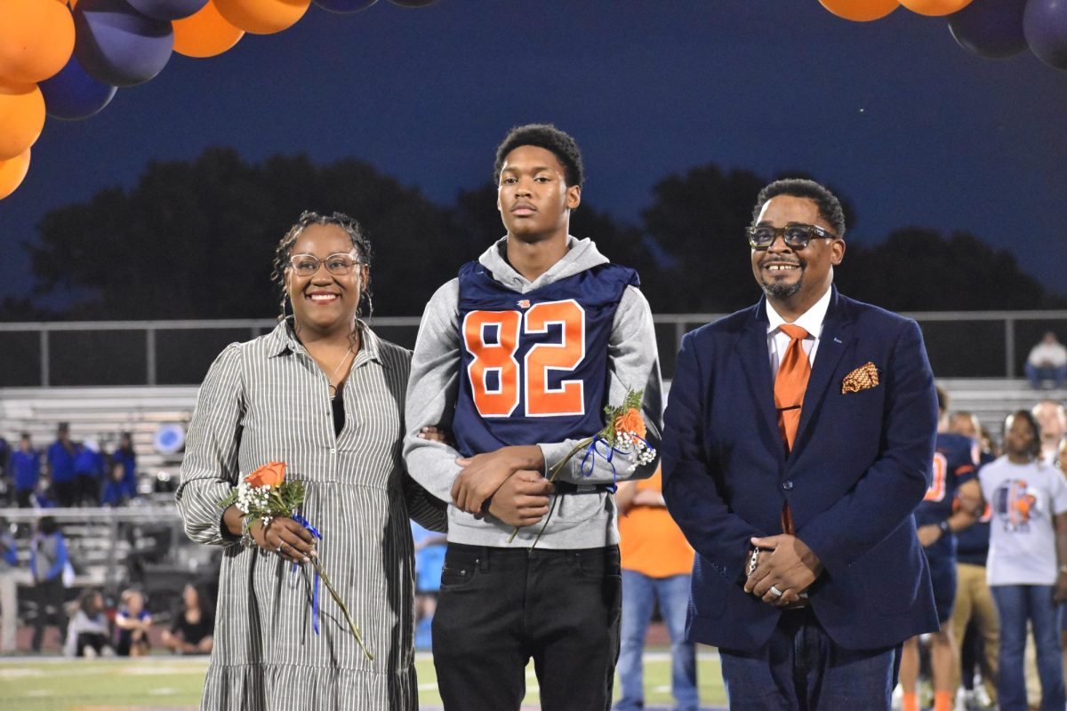 Senior Dontae Coleman being recognized