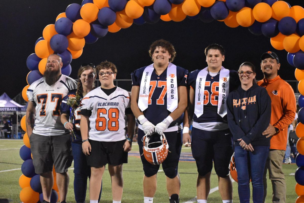 Seniors Isaiah and Ian Molina being recognized 