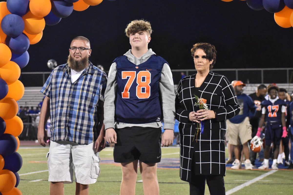 Senior Keeton Short being recognized 