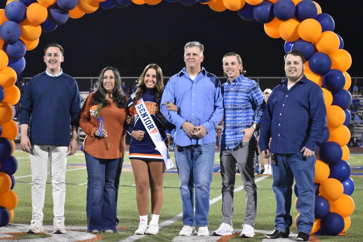 Senior Samantha Loomis being recognized