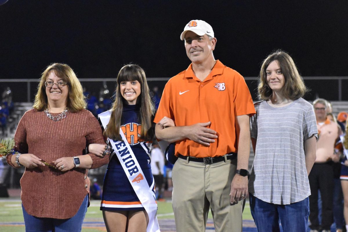 Senior Izzy Meadows being recognized