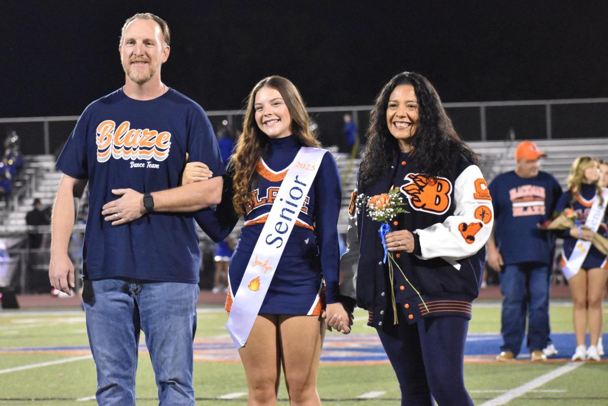 Senior Jordyn Vazquez being recognized