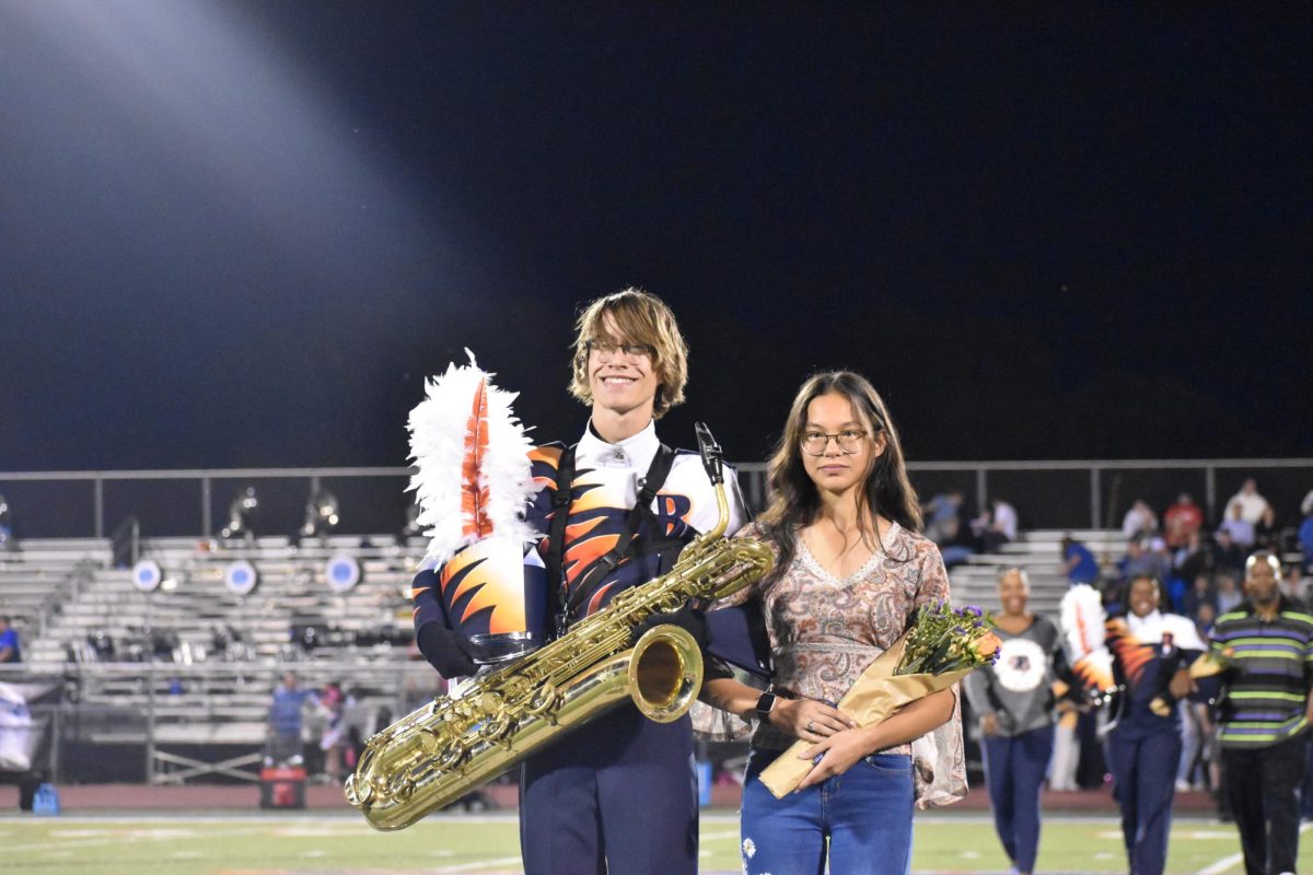 Senior Taighe Elliot being recognized