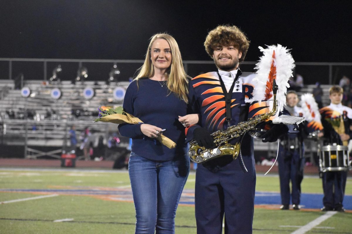 Senior Brayden Johnson with his mom