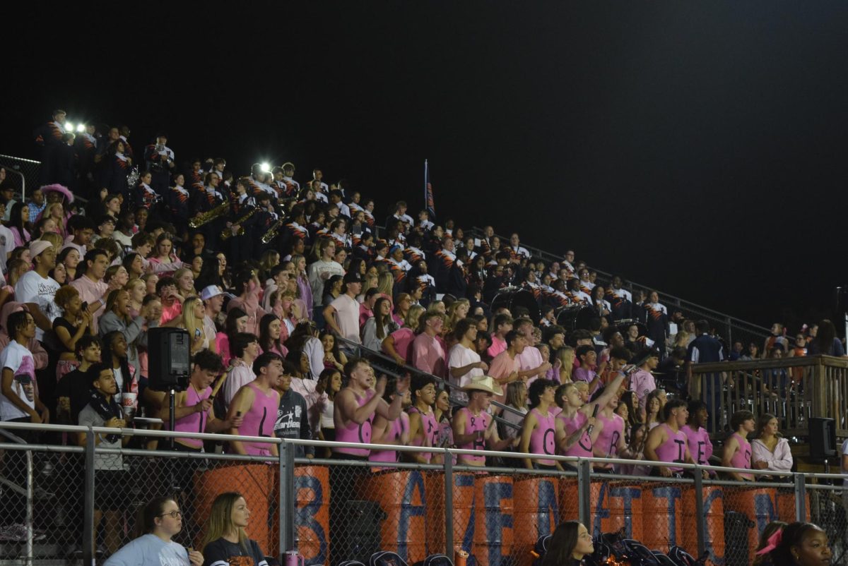 Blackman student section cheering