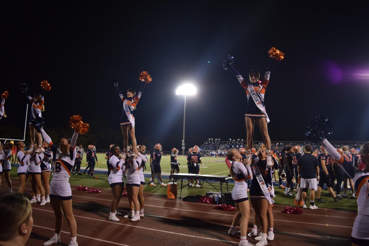 Blackman cheer doing stunts