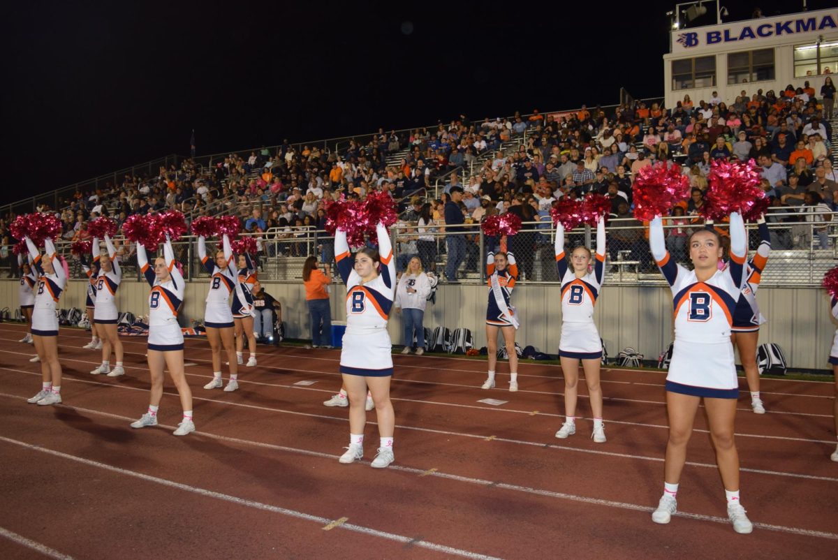 Blackman Dance Team cheering