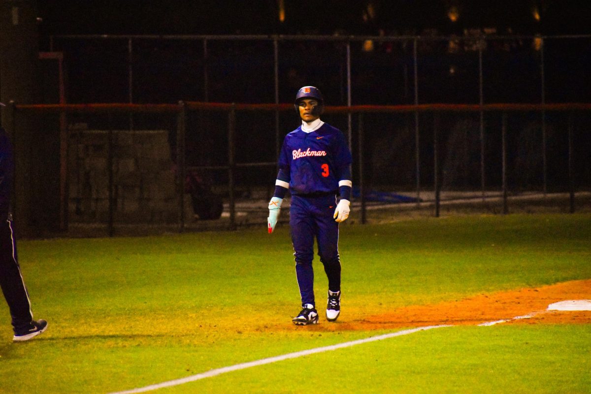 Max Wilcox leading off from 3rd base