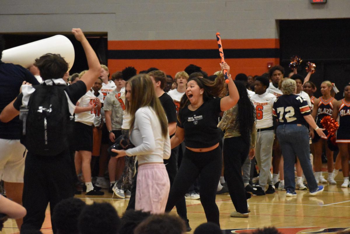 Aaliyah Avant after seniors won the spirit stick