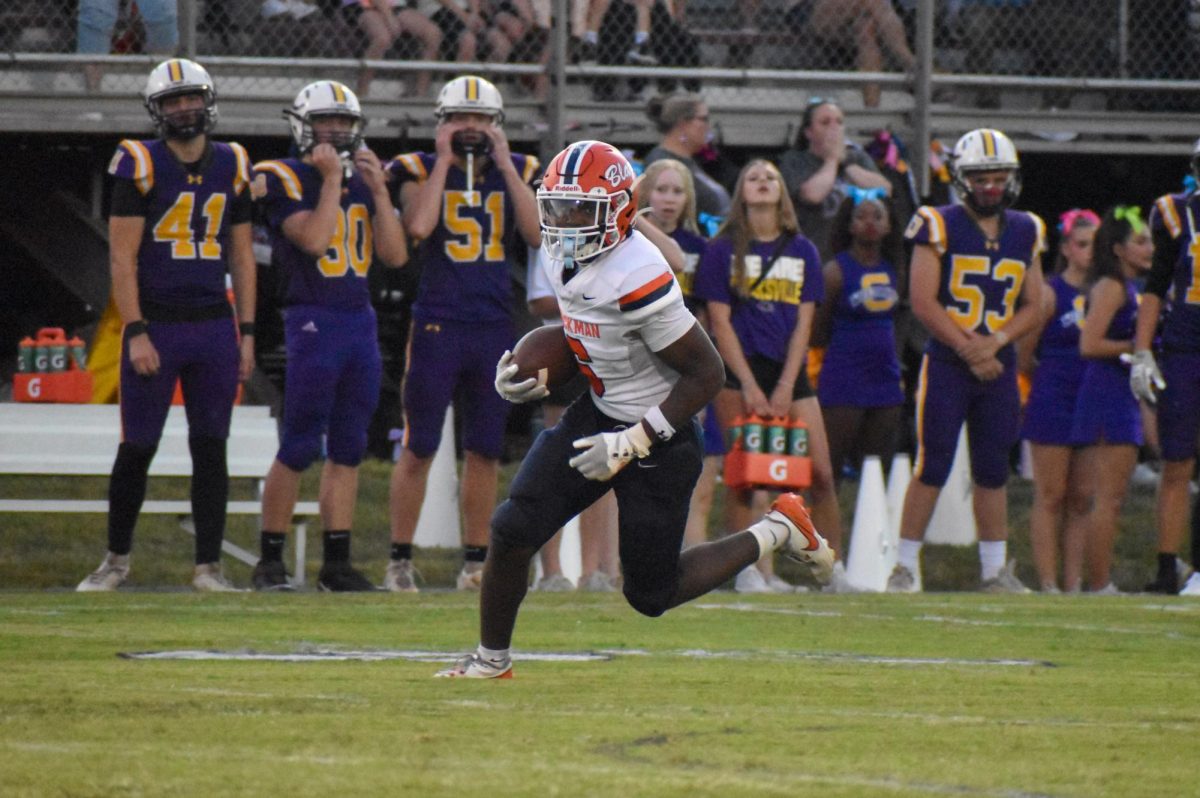 Junior Trey Thornton after and interception 