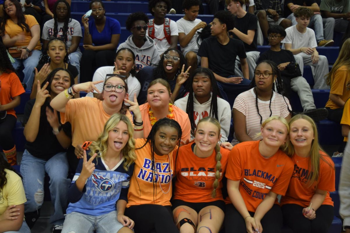 Freshmen dressed up for spirit day. 