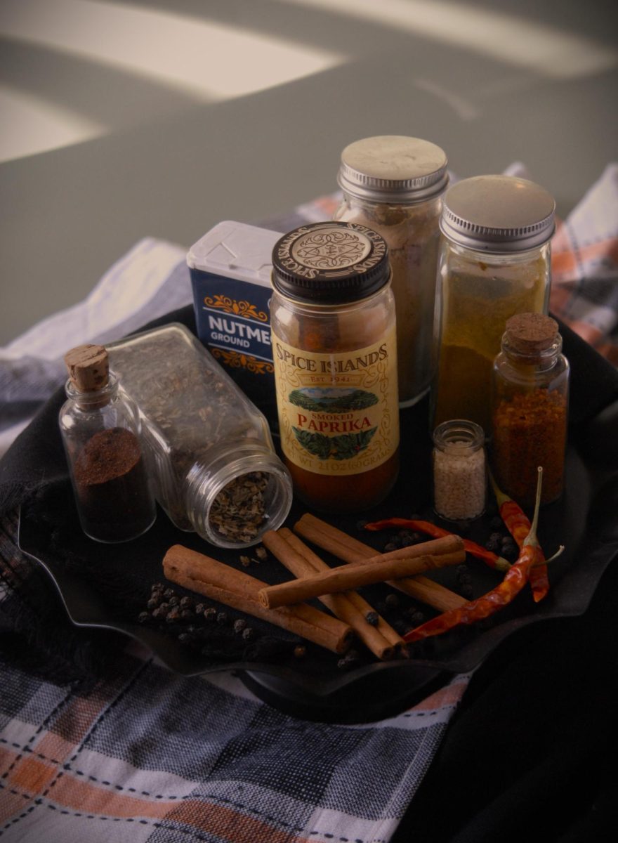 A tray of various tasty spices used to flavor food
