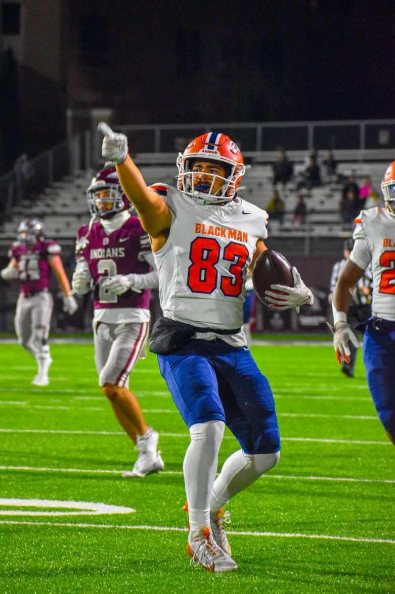 Ethan Najm celebrating a first down